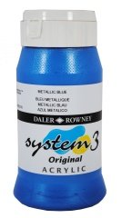 System 3 Akrilik Boya 500ml N:718 Metallic Blue