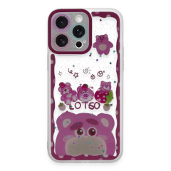 İphone 14 Pro Kılıf Sweet Desenli Silikon Kapak - Pembe
