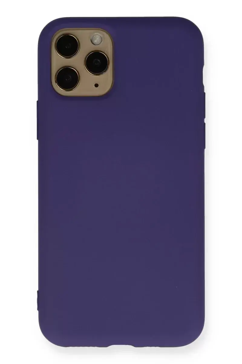Newface İphone 11 Pro Kılıf Nano İçi Kadife Silikon - Mor