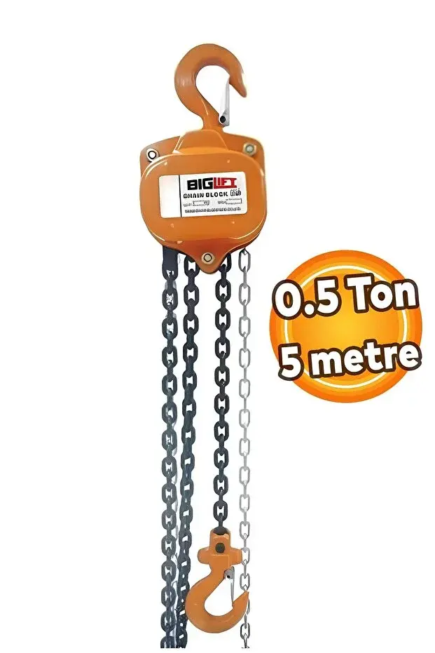 0.5 Ton Kapasiteli 5 Metre Zincirli Caraskal Vinç