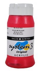 System 3 Akrilik Boya 500ml N:720 Metallic Red