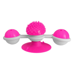 Markapet Vantuzlu Fırıldak Toplu Dönen Kedi Oyuncağı 8 cm-18 cm Pembe