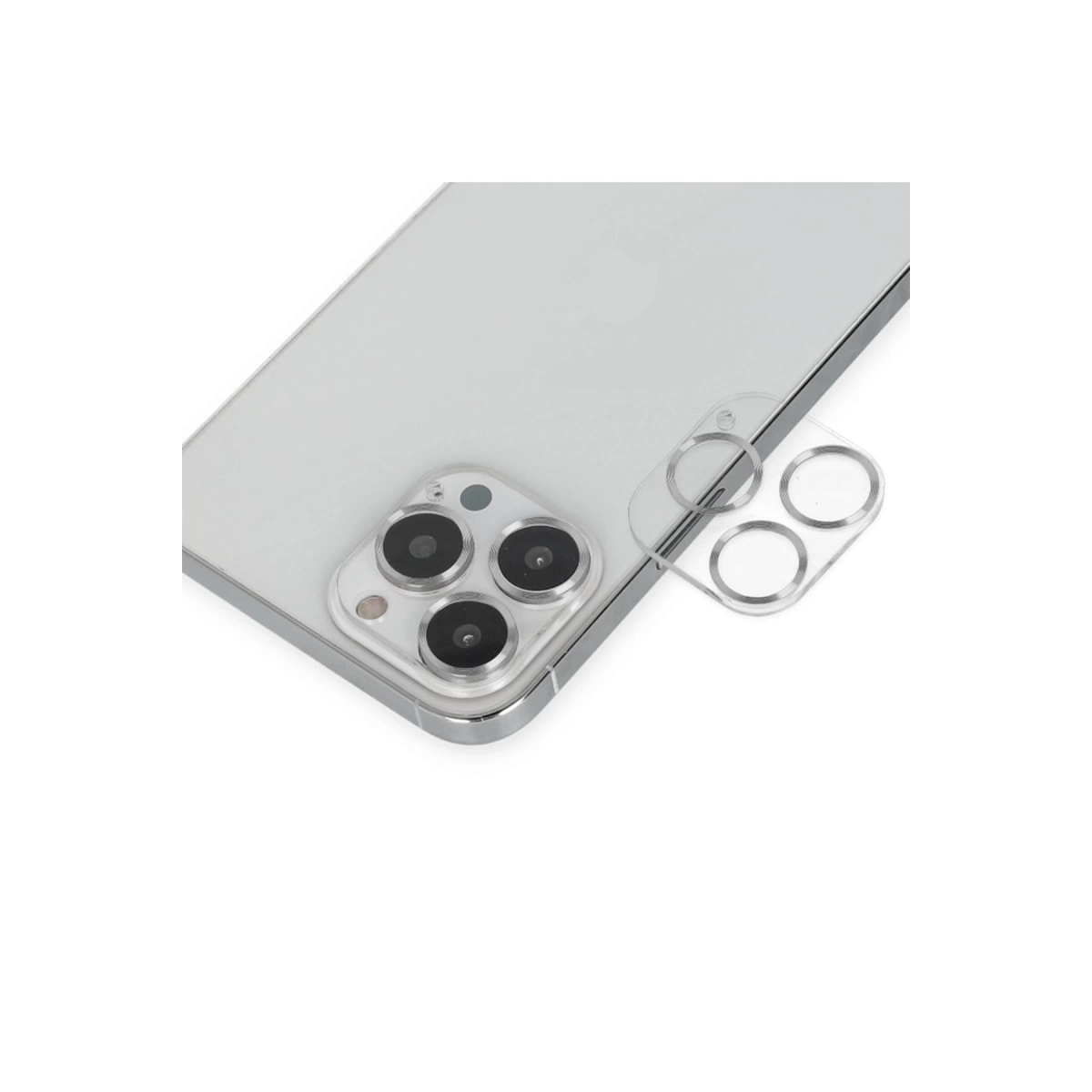 İphone 14 Pro Max Band Metal Kamera Lens - Gümüş