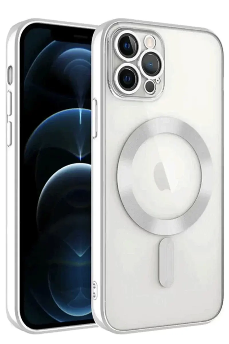 Newface İphone 14 Pro Max Kılıf Kross Magneticsafe Kapak - Gümüş