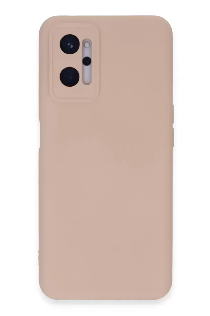Newface Realme 9i 4g Kılıf Nano İçi Kadife Silikon - Pudra