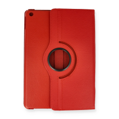 İpad 10.2 (7.nesil) Kılıf 360 Tablet Deri Kılıf - Kırmızı