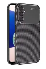 Newface Samsung Galaxy A05s Kılıf Auto Focus Karbon Kapak - Siyah