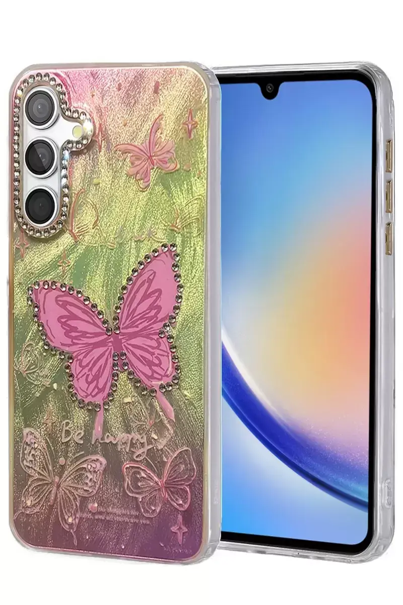 Newface Samsung Galaxy A34 5g Kılıf Blade Aynalı Desenli Kapak - Desen 5