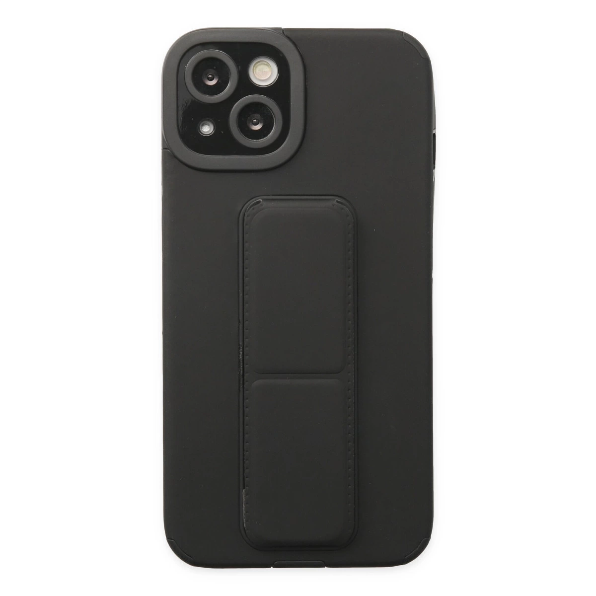 İphone 14 Plus Kılıf Mega Standlı Silikon - Siyah