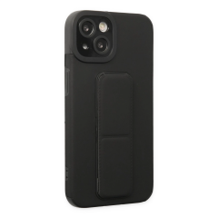 İphone 14 Plus Kılıf Mega Standlı Silikon - Siyah