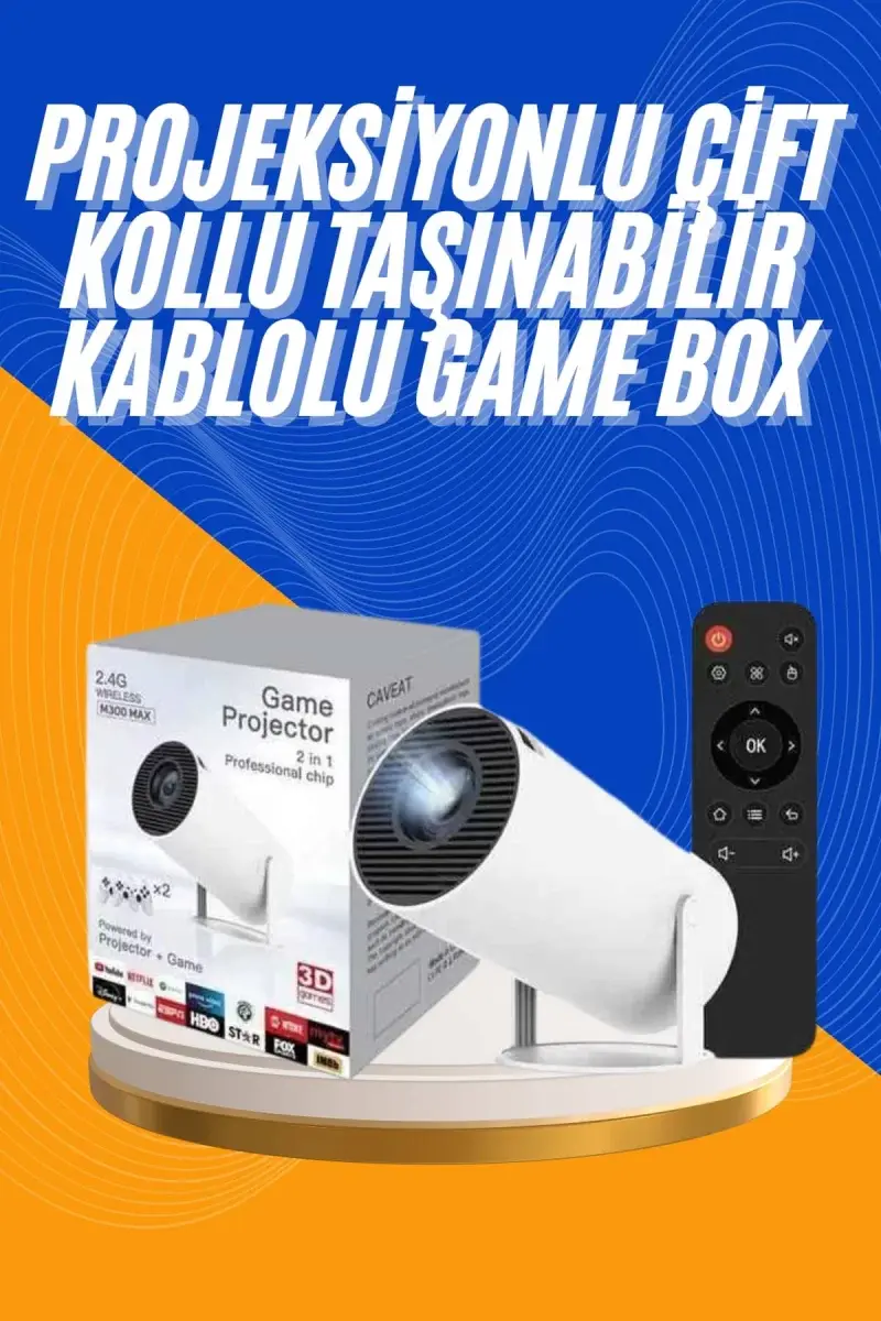 Projeksiyon Cihazı Video Oyun Konsolu 8 Gb Hafıza Lcd Ekran Kumandalı