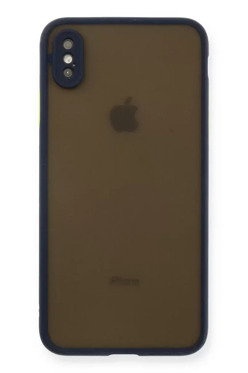 Newface İphone Xs Max Kılıf Montreal Silikon Kapak - Lacivert