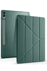 Newface Samsung Galaxy X510 Tab S9 Fe 11 Kılıf Kalemlikli Mars Tablet Kılıfı - Koyu Yeşil