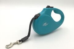 Doggie Master Seri Otomatik Makaralı Köpek Gezdirme 15 kg / 5 M S Turkuaz