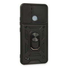 Realme C11 2021 Kılıf Pars Lens Yüzüklü Silikon - Siyah