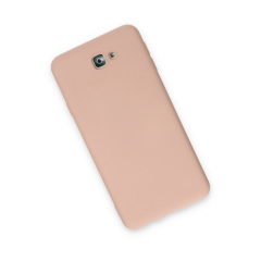 Samsung Galaxy J7 Prime Kılıf Nano İçi Kadife Silikon - Pudra