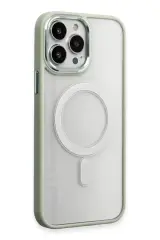 Newface İphone 15 Pro Kılıf Room Magneticsafe Silikon - Su Yeşili