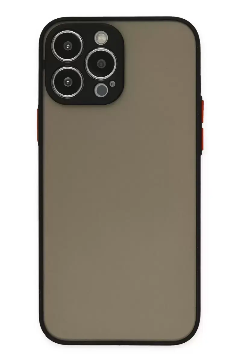 Newface İphone 13 Pro Kılıf Montreal Silikon Kapak - Siyah