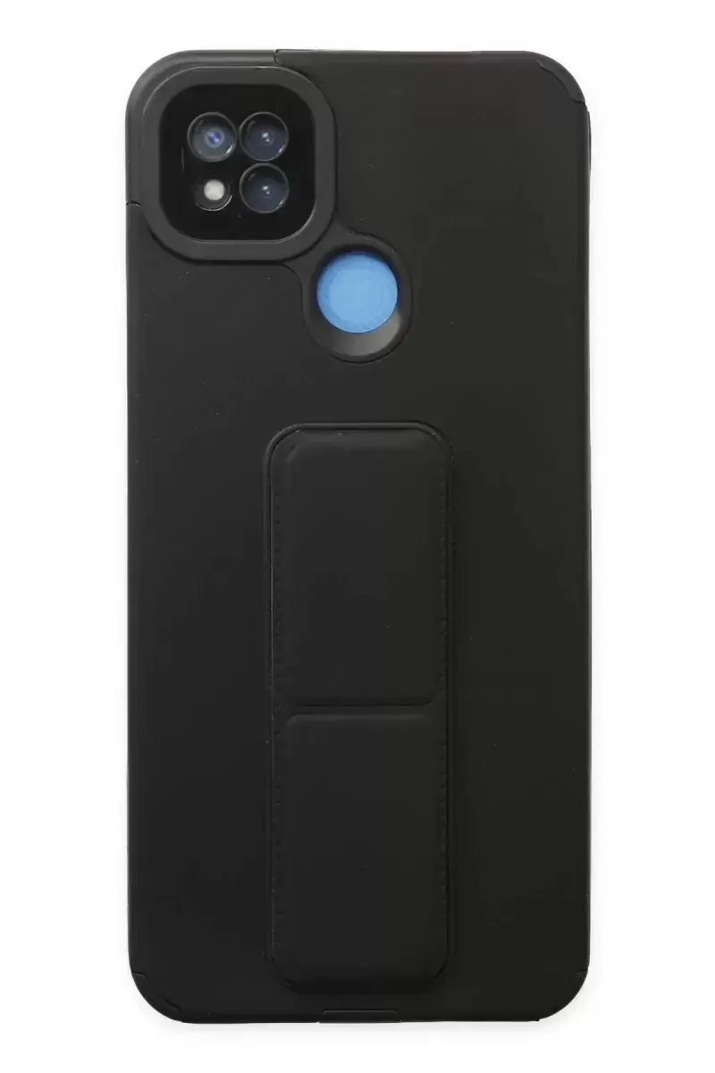 Newface Xiaomi Redmi 9c Kılıf Mega Standlı Silikon - Siyah