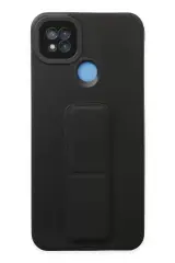 Newface Xiaomi Redmi 9c Kılıf Mega Standlı Silikon - Siyah