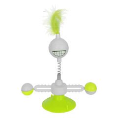 Markapet Vantuzlu Komik Dönen Kedi Oyuncağı 17 cm*18-30 cm Sarı