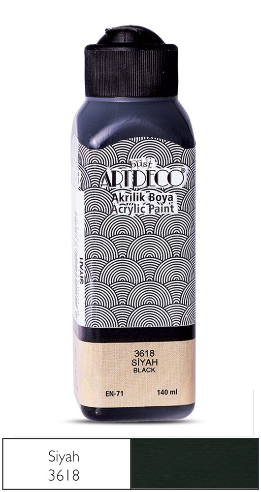 Akrilik Ahşap Boyası 140ml 3618 Siyah