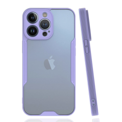 İphone 14 Pro Max Kılıf Platin Silikon - Lila
