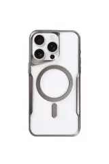 Newface İphone 15 Pro Kılıf Boyi Magsafe Silikon Kapak - Titan Gri