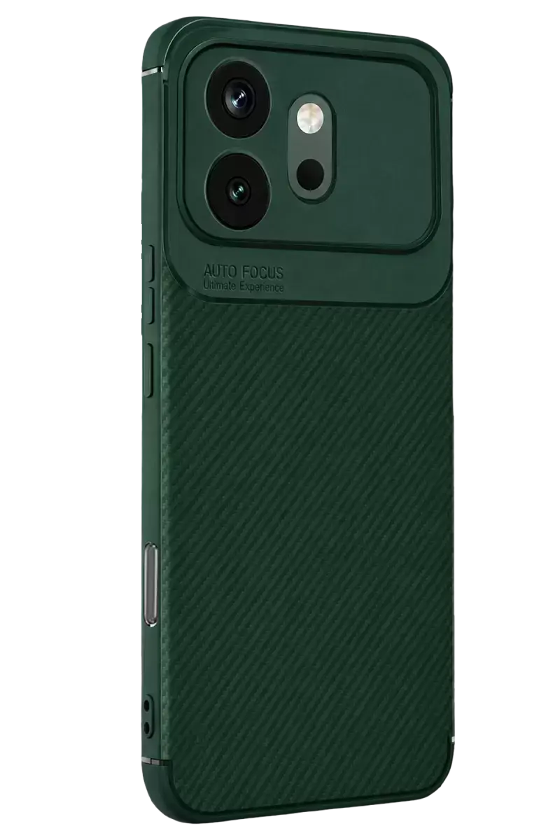 Newface Huawei Honor 600 Auto Focus Karbon Kapak - Koyu Yeşil
