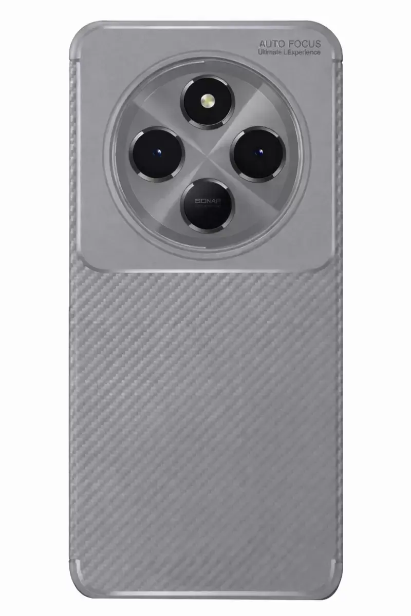 Newface Xiaomi Redmi 14c Kılıf Auto Focus Karbon Kapak - Gri