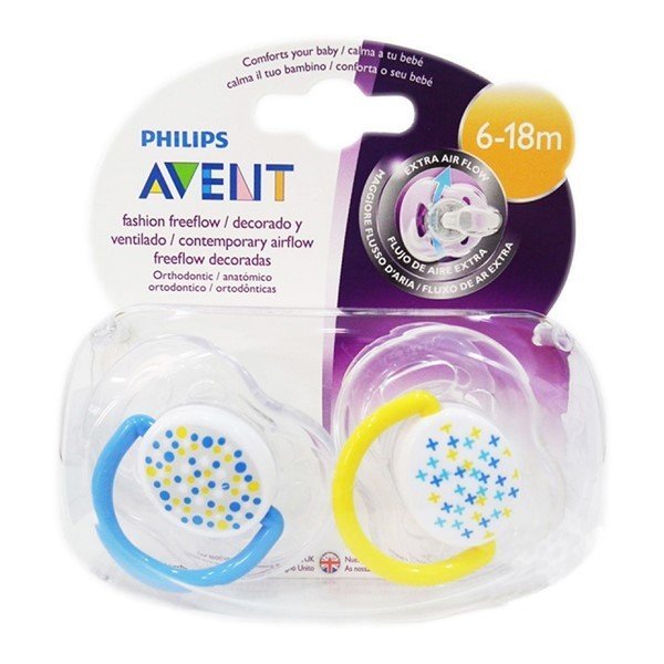 Avent Free Flow Yalancı Emzik 6-18 Ay Desenli 2 li - Erkek
