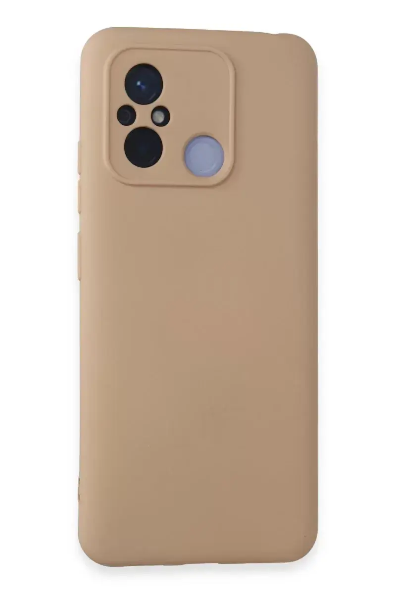Newface Xiaomi Redmi 12c Kılıf Nano İçi Kadife Silikon - Pudra