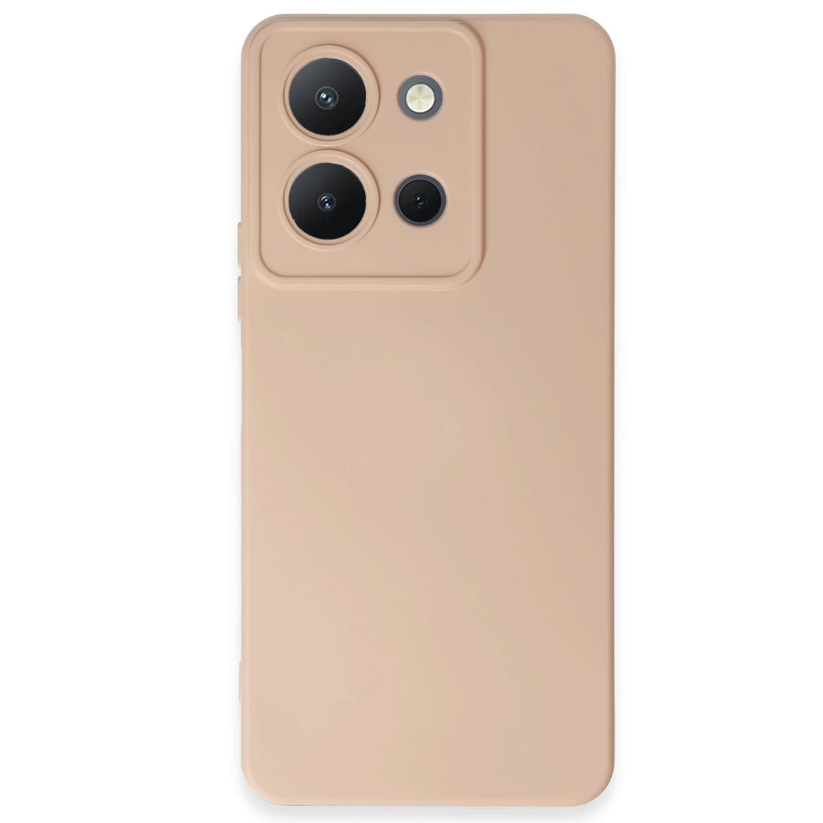 Vivo Y36 Kılıf Nano İçi Kadife Silikon - Pudra