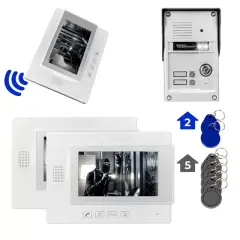 Powermaster 37t2 2 Daire 7'' Nfc Destekli Görüntülü Kapı Zili Interkom Akıllı Ev Güvenliği Sistemi