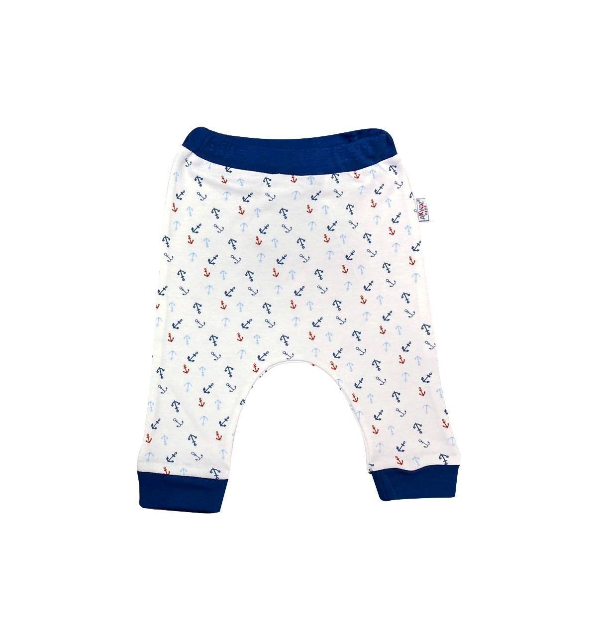 AyBaby AY809 Çapa Manşetli Pantolon - Beyaz