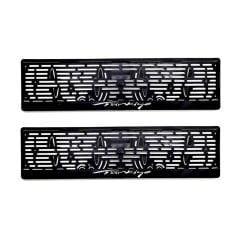 Türkiye Yazılı Plastik Plakalık Plaka Altlığı Çıtalı 2'li Beyaz