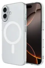 Newface İphone 16 Plus Kılıf Magneticsafe Şeffaf Silikon - Şeffaf