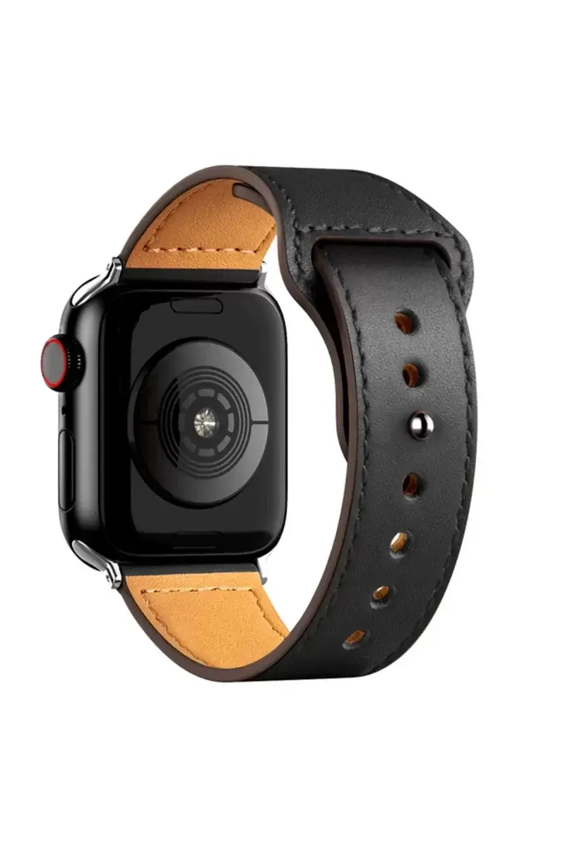 Newface Apple Watch 38mm Kr415 Luaz Deri Kordon - Siyah