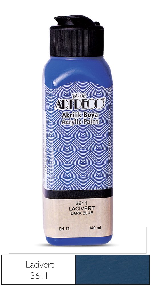 Akrilik Ahşap Boyası 140ml 3611 Lacivert
