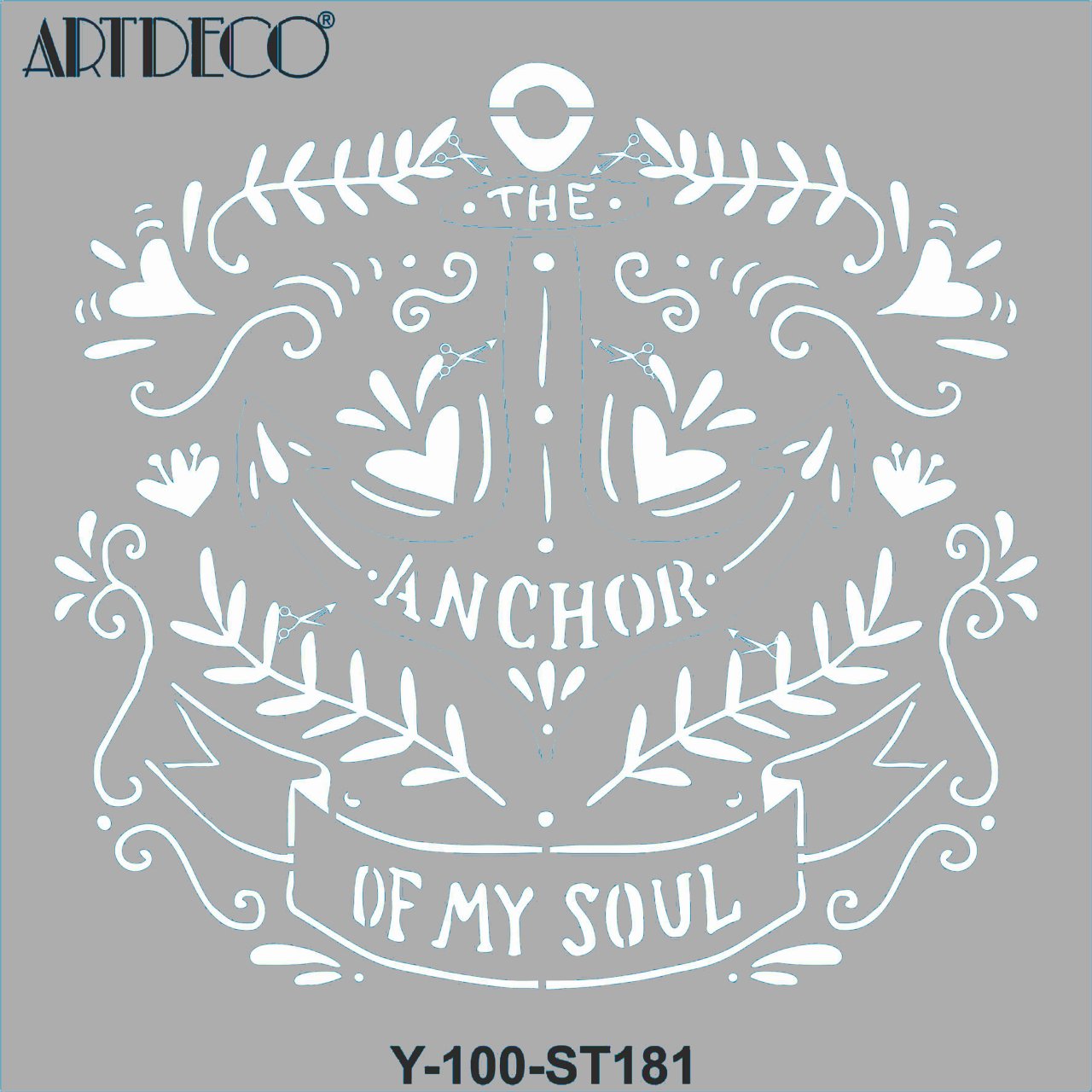 Stencil 30x30cm Ruhun Çıpası 181