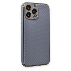 İphone 13 Pro Max Kılıf Coco Karbon Silikon - Gri