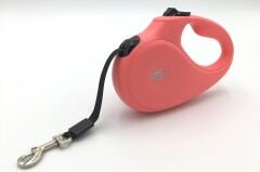 Doggie Master Seri Otomatik Makaralı Köpek Gezdirme 25 kg / 5 M Pembe