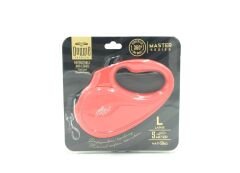 Doggie Master Seri Otomatik Makaralı Köpek Gezdirme 25 kg / 5 M Pembe