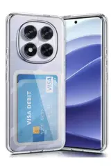 Newface Xiaomi Redmi Note 14 Pro 5g Kılıf Kart Şeffaf Silikon - Şeffaf