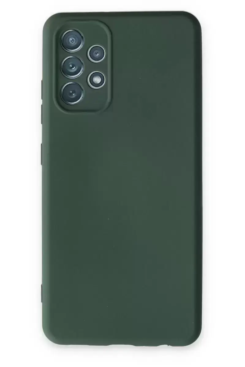 Newface Samsung Galaxy A13 4g Kılıf Nano İçi Kadife Silikon - Koyu Yeşil