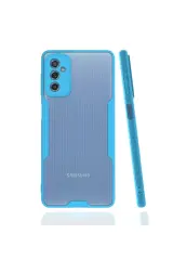 Newface Samsung Galaxy M52 5g Kılıf Platin Silikon - Mavi