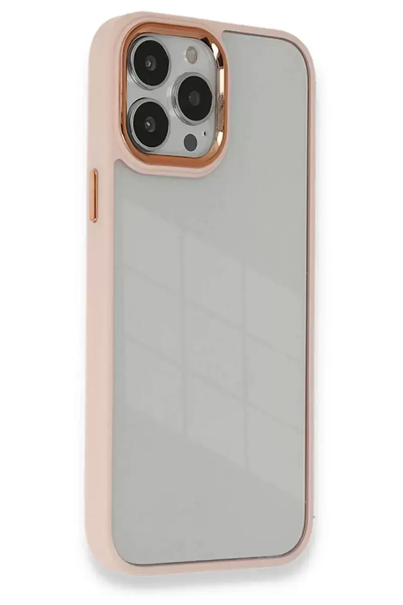 Newface Apple İphone 14 Pro Max Kılıf Dora Kapak - Pudra