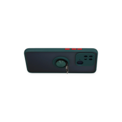 Xiaomi Redmi 10c Kılıf Montreal Yüzüklü Silikon Kapak - Yeşil