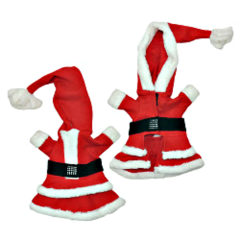 Yılbaşı Noel Baba Kostümü Kapüşonlu XS 20 CM