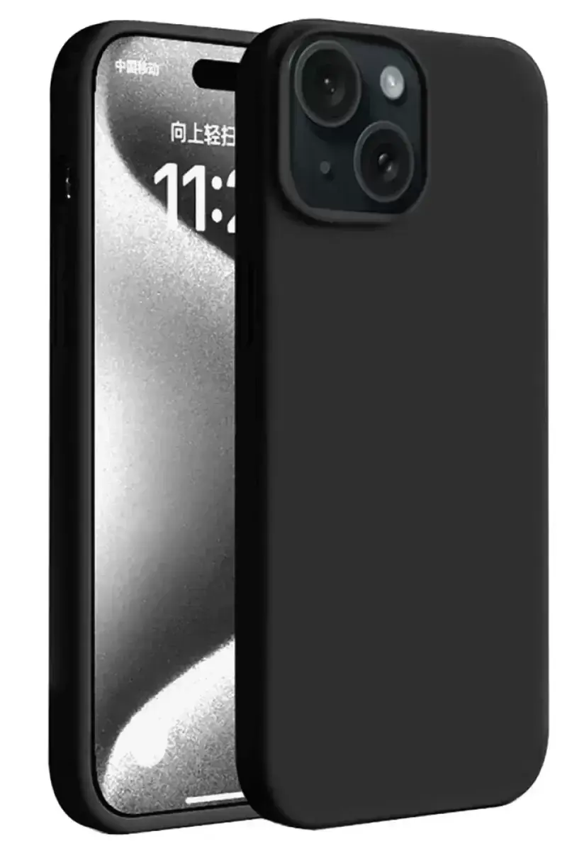 Newface İphone 15 Plus Kılıf First Silikon - Siyah